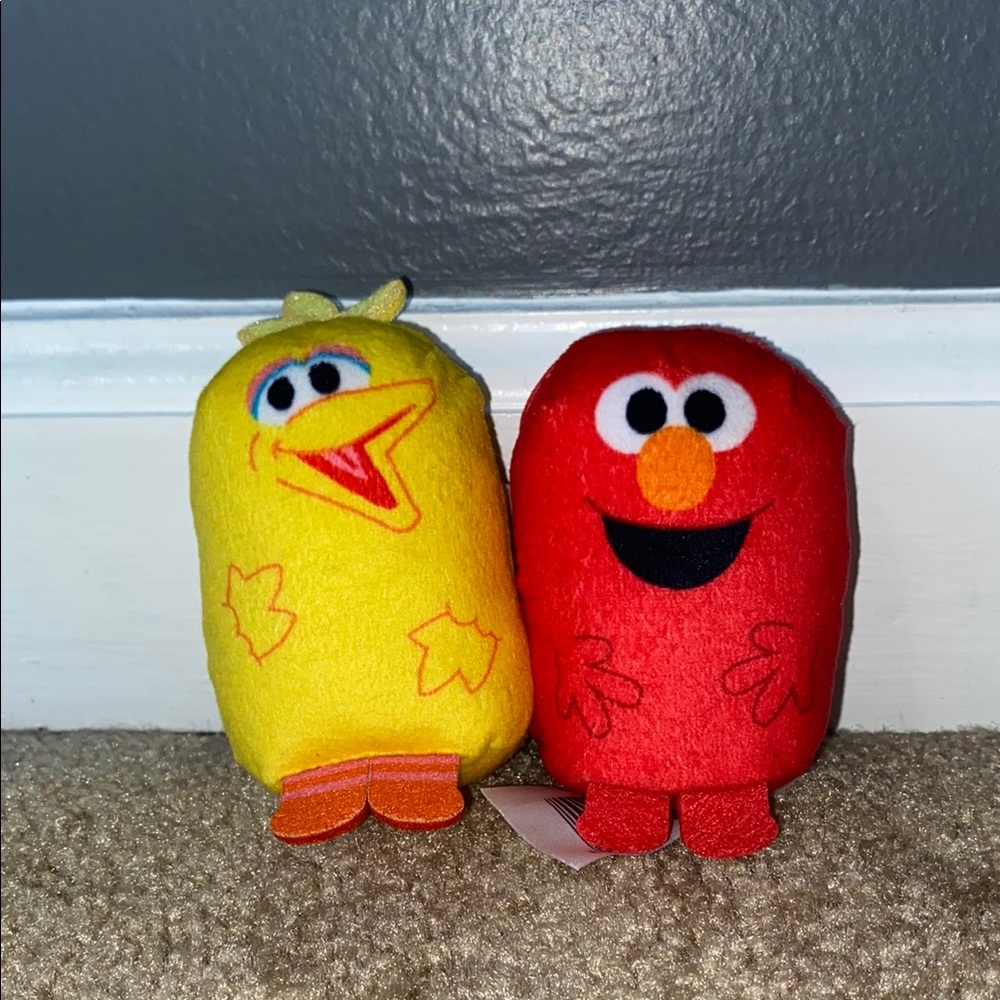 Sesame Street Elmo and Big Bird Lot of 2 Plush Toys